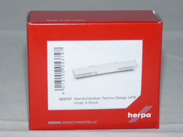 Herpa 053747 1:87 Scale Techno-Design 8000 Truck With Warning Light Bar - H0 Model, New