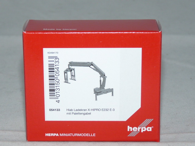 Herpa Z Zurüstteil Ladekran Hiab LK X-HIPRO 232 E-3 m.Palettengabel 054133