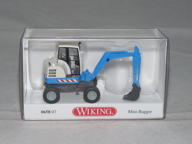Mini-Bagger Wiking 1:87-065807 blau Neuware 