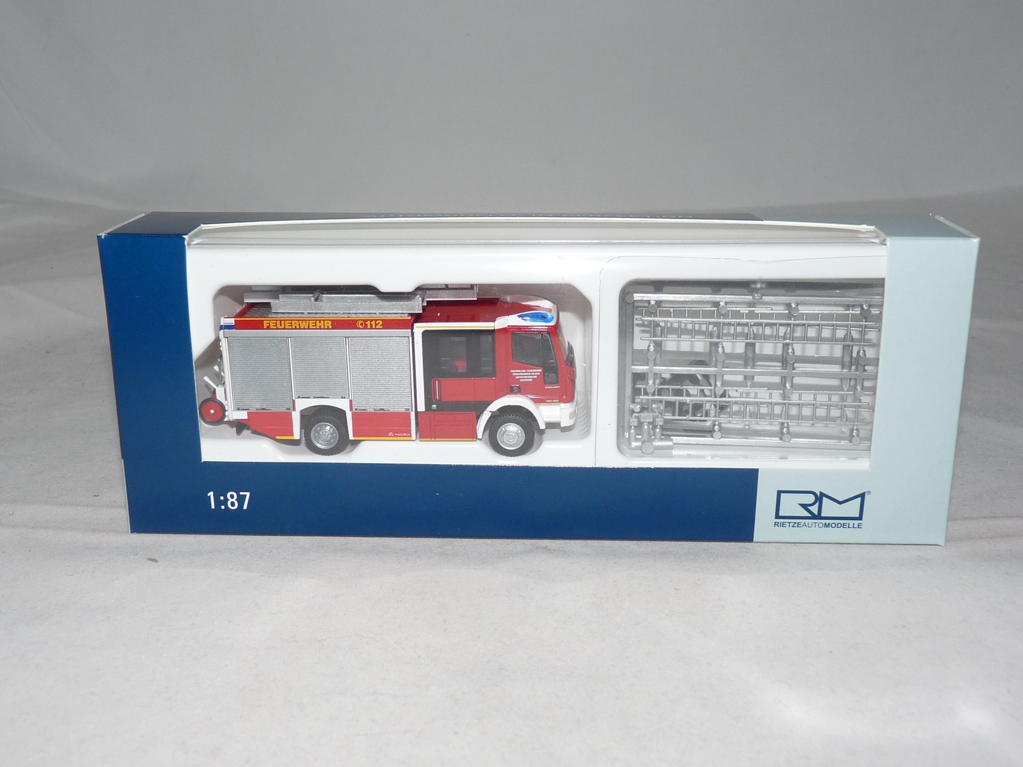 Rietze 68157 Magirus HLF Team Cab Feuerwehr Asendorf 1:87 NEU + OVP ...