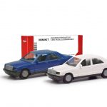 herpa 012409-009 MiniKit Mercedes-Benz 190E - 2er Set, Blau / Classicweiß 1:87 NEU + OVP