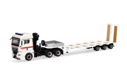 herpa 318297 MAN TGX GM mit Kran Semitieflade-Sattelzug Katastrophenschutz Niedersachsen 1:87 NEU + OVP