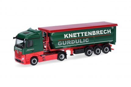 herpa 318518 Mercedes-Benz Actros Streamspace Stahlmulden-Sattelzug Knettenbrech & Gurdulic 1:87 NEU + OVP