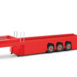 herpa 076418-004 Betonteileauflieger 3achs - rot 1:87 NEU + OVP