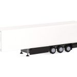herpa 077088 Schmitz E-Trailer Kühlkofferauflieger 3achs - weiß 1:87 NEU + OVP