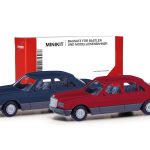 herpa 013727-004 MiniKit Mercedes-Benz S-Klasse (W126) saphirblau und weinrot - 2 Stück  1:87 NEU + OVP