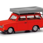 herpa 024181-004 Trabant 601 Universal - knallrot mit Dachzelt 1:87 NEU + OVP