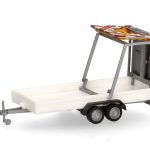 herpa 052368-004 Verkehrssicherungsanhänger 2achs - weiß 1:87 NEU + OVP
