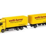 herpa 319355 Mercedes-Benz Actros Bigspace Wechselkoffer-Hängerzug Welti-Furrer 1:87 NEU + OVP