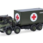 herpa 747219 Iveco Trakker 8x8 mit 20 ft. Container Bundeswehr / Rotes Kreuz 1:87 NEU + OVP