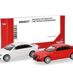 Vorbestellung herpa 014144 MiniKit Audi A4 Limousine - weiß/rot 1:87 NEU + OVP