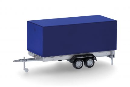 herpa 052627-004 PKW-Planenanhänger 2achs - ultramarinblau 1:87 NEU + OVP