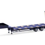 herpa 076371-010 Goldhofer Semitieflader mit Rampen 3achs - ultramarinblau 1:87 NEU + OVP