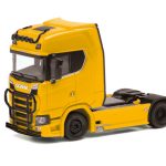 herpa 310116-005 Scania CS 20 HD Zugmaschine mit Lampenbügel und Rammschutz 2achs - ginstergelb 1:87 NEU + OVP