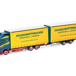 herpa 319515 Volvo FH GL XL 2020 Jumbogardinenplanentandem-Hängerzug Wolfgang Matthiessen 1:87 NEU + OVP