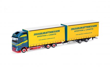 Vorbestellung herpa 319515 Volvo FH GL XL 2020 Jumbogardinenplanentandem-Hänerzug "Wolfgang Matthiessen" 1:87 NEU + OVP