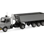 herpa 319713 Scania Hauber Kipp-Sattelzug - grau/gelb 1:87 NEU + OVP