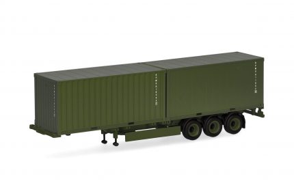 Vorbestellung herpa 747240 Containerauflieger 3achs mit 2 x 20ft. Container "Bundeswehr" 1:87 NEU + OVP