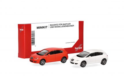 Vorbestellung herpa 013970-002 MiKi Seat Leon - naranja/candyweiß (2 Stück) 1:87 NEU + OVP