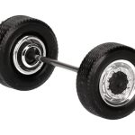 herpa 054973 Zubehör Radsätze Allrad Vorderachse zweiteilig - chrom/schwarz (8 Radsätze in Einzelteilen) 1:87 NEU + OVP