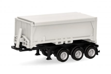 Vorbestellung herpa 077101 Abraumcontainerauflieger 3achs - weiß 1:87 NEU + OVP