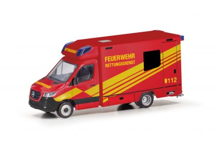 Vorbestellung herpa 098755 Mercedes-Benz Sprinter 18 Fahrtec RTW "Feuerwehr" 1:87 NEU + OVP
