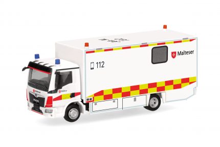 Vorbestellung herpa 098809 MAN TGL CC Koffer-LKW "Malteser München" 1:87 NEU + OVP