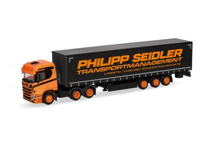 Vorbestellung herpa 320139 Scania CR 20 ND Gardinenplanen-Sattelzug "Philipp Seidler" 1:87 NEU + OVP