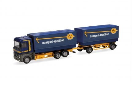 Vorbestellung herpa 320160 Renault AE Wechselpritschen/planen-Hängerzug  "ASG" (Schweden) 1:87 NEU + OVP