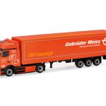 herpa 320177 Mercedes-Benz eActros 600 ProCabin Bigspace Planen-Sattelzug Gebrüder Weiss 1:87 NEU + OVP