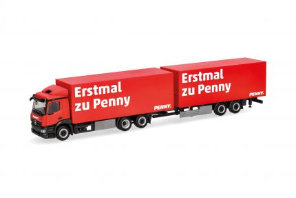 Vorbestellung herpa 320269 Mercedes-Benz Classicspace Kühlkoffer-Hängerzug "Penny" 1:87 NEU + OVP