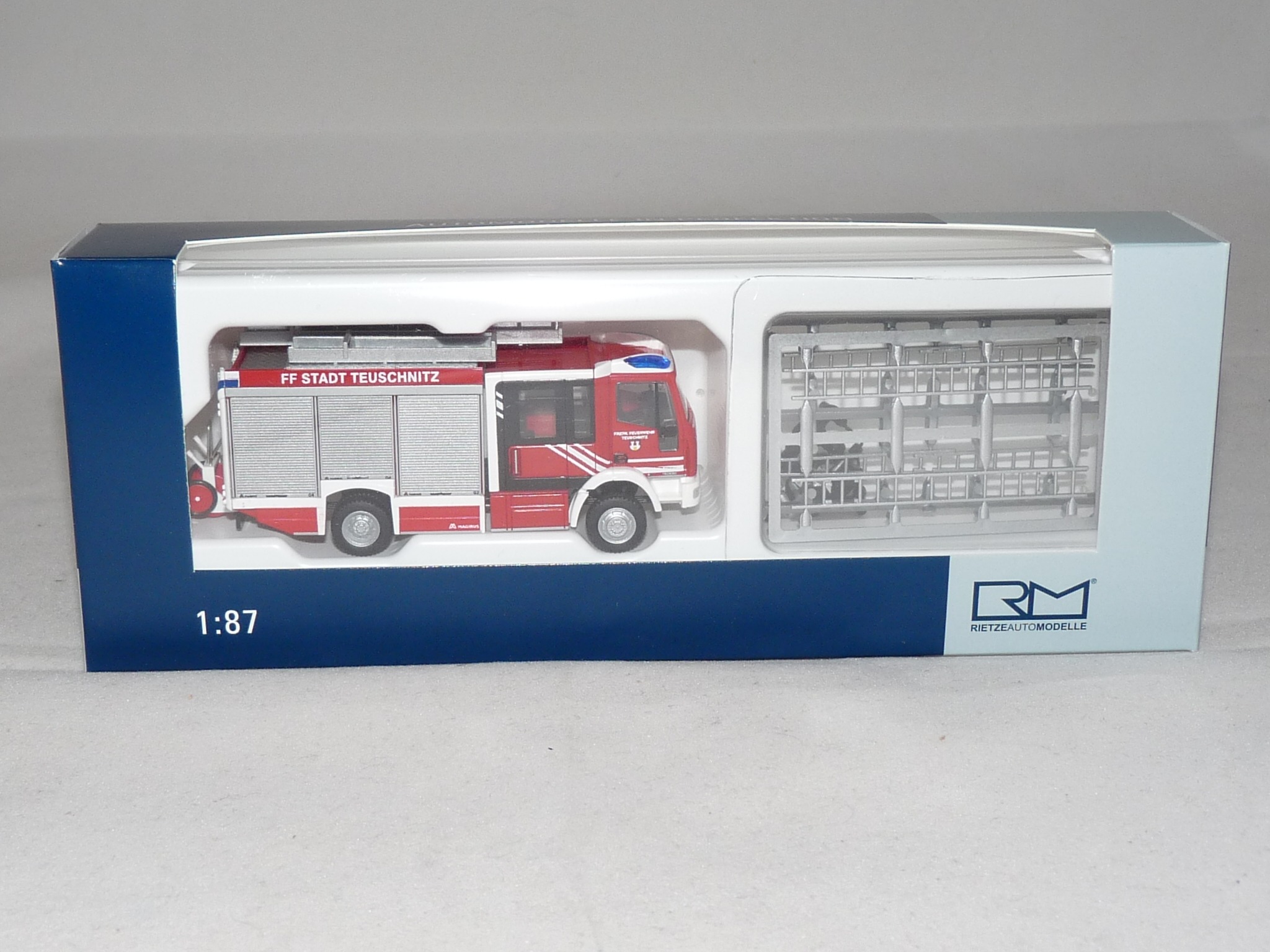 Rietze 68165 Magirus HLF Team Cab Feuerwehr Teuschnitz 1:87 NEU + OVP ...