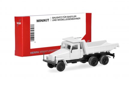 Vorbestellung herpa 014175 MiniKit IFA G5 Muldenkipper-LKW 3achs - weiß 1:87 NEU + OVP