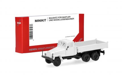 Vorbestellung herpa 014182 MiniKit IFA G5 Dreiseitenkipper-LKW 3achs - weiß 1:87 NEU + OVP