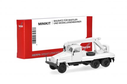 Vorbestellung herpa 014205 MiniKit IFA G5 Kran-LKW 3achs - weiß 1:87 NEU + OVP