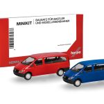 Vorbestellung herpa 014236 MiniKit Mercedes-Benz Vito Bus (W639 / 2003) - rot und ultramarinblau (2 Stück) 1:87 NEU + OVP