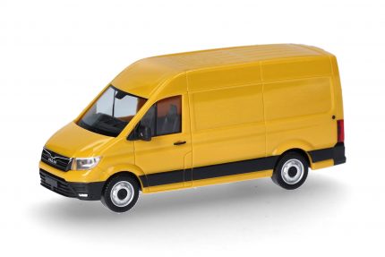 Vorbestellung herpa 098908 MAN eTGE Kasten - ginstergelb 1:87 NEU + OVP