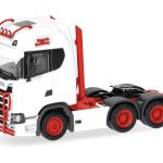 Vorbestellung herpa 314053-006 Scania CS 20 HD Zugmaschine 3achs (6x4) - weiß/rot 1:87 NEU + OVP