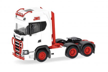 Vorbestellung herpa 314053-006 Scania CS 20 HD Zugmaschine 3achs (6x4) - weiß/rot 1:87 NEU + OVP