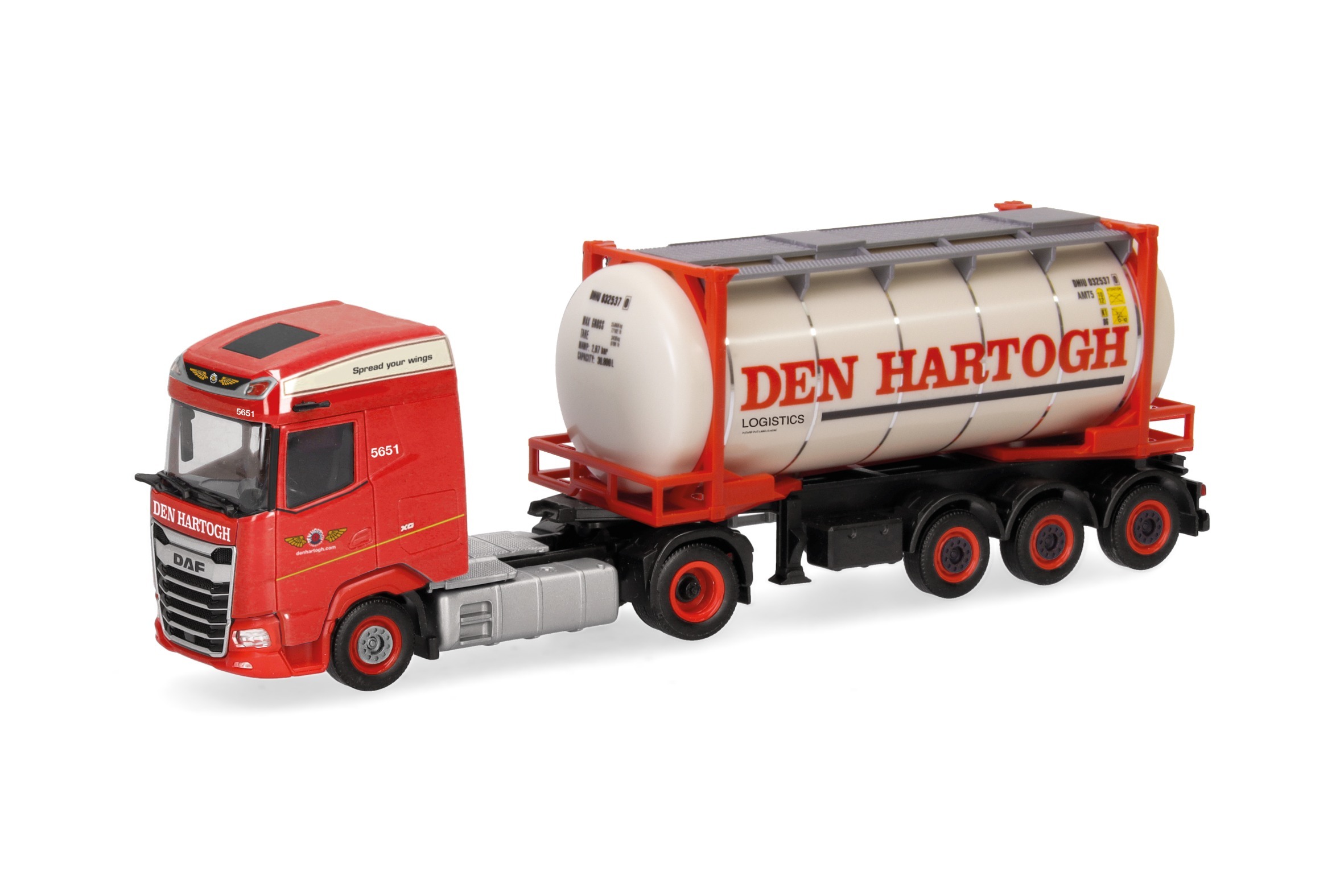 320344 Vorbestellung herpa 320344 DAF XG Swapcontainer-Sattelzug "Den Hartogh" (Niederlande) 1:87 NEU + OVP – Bild 1
