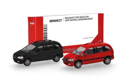 Vorbestellung herpa 013932-002 MiniKit Opel Zafira - schwarz und rot (2 Stück) 1:87 NEU + OVP
