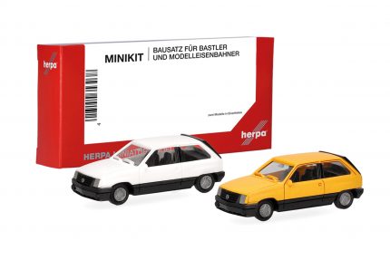 Vorbestellung herpa 014298 MiniKit Opel Corsa A SR - weiß und gelb (2 Stück) 1:87 NEU + OVP