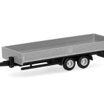 Vorbestellung herpa 076920-002 Tieflade-Tandemanhänger 2achs - silber 1:87 NEU + OVP