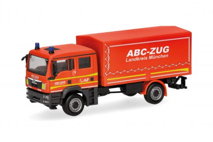 Vorbestellung herpa 099080 MAN TGM MzKW "ABC-Zug Landkreis München" (Bayern/München) 1:87 NEU + OVP