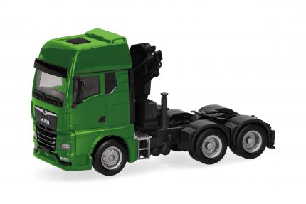 Vorbestellung herpa 313100-004 MAN TGX GX Zugmaschine mit Kran 3achs - grün 1:87 NEU + OVP