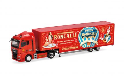 Vorbestellung herpa 320702 MAN TGX GM Jumbokoffer-Sattelzug "Roncalli" (Nordrhein-Westfalen/Köln) 1:87 NEU + OVP