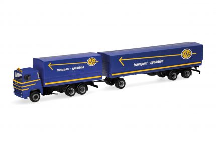 Vorbestellung herpa 320719 Scania 141 Planen-Hängerzug "ASG" (Schweden/Stockholm)  (SE) 1:87 NEU + OVP