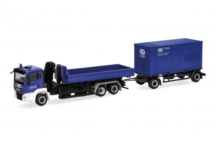 Vorbestellung herpa 320863 MAN TGS M Wechsellader-LKW mit Anhänger "THW Singen" (Baden-Württemberg/Singen) 1:87 NEU + OVP