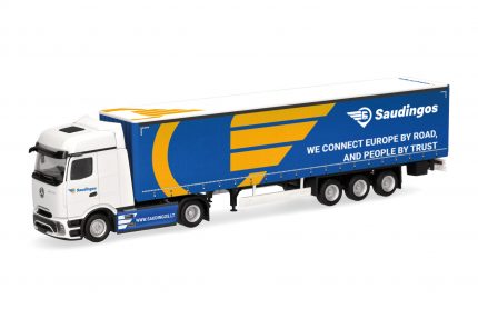Vorbestellung herpa 320924 Mercedes-Benz Actros L ProCabin Bigspace Gardinenplanen-Sattelzug "Saudingo" (Litauen/Siauliai) (LT) 1:87 NEU + OVP
