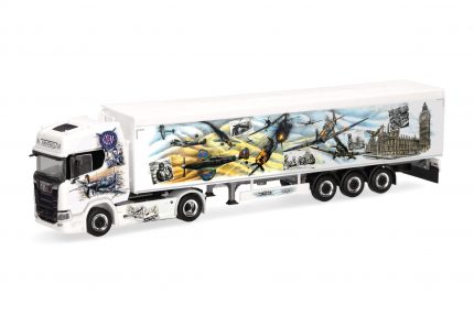 Vorbestellung herpa 320962 Scania CR 20 HD Schubboden-Sattelzug "Repinski/Squadron 303" (Polen/Kościerzyna) (PL) 1:87 NEU + OVP